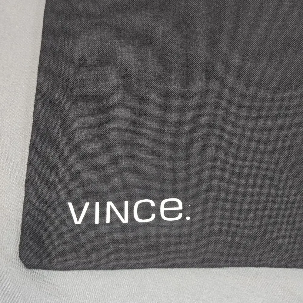 Vince Black Flannel Cotton Drawstring Dust Bag Small Shoe Pouch 14x10